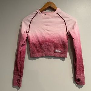 Gym Shark seamless long sleeve crop top